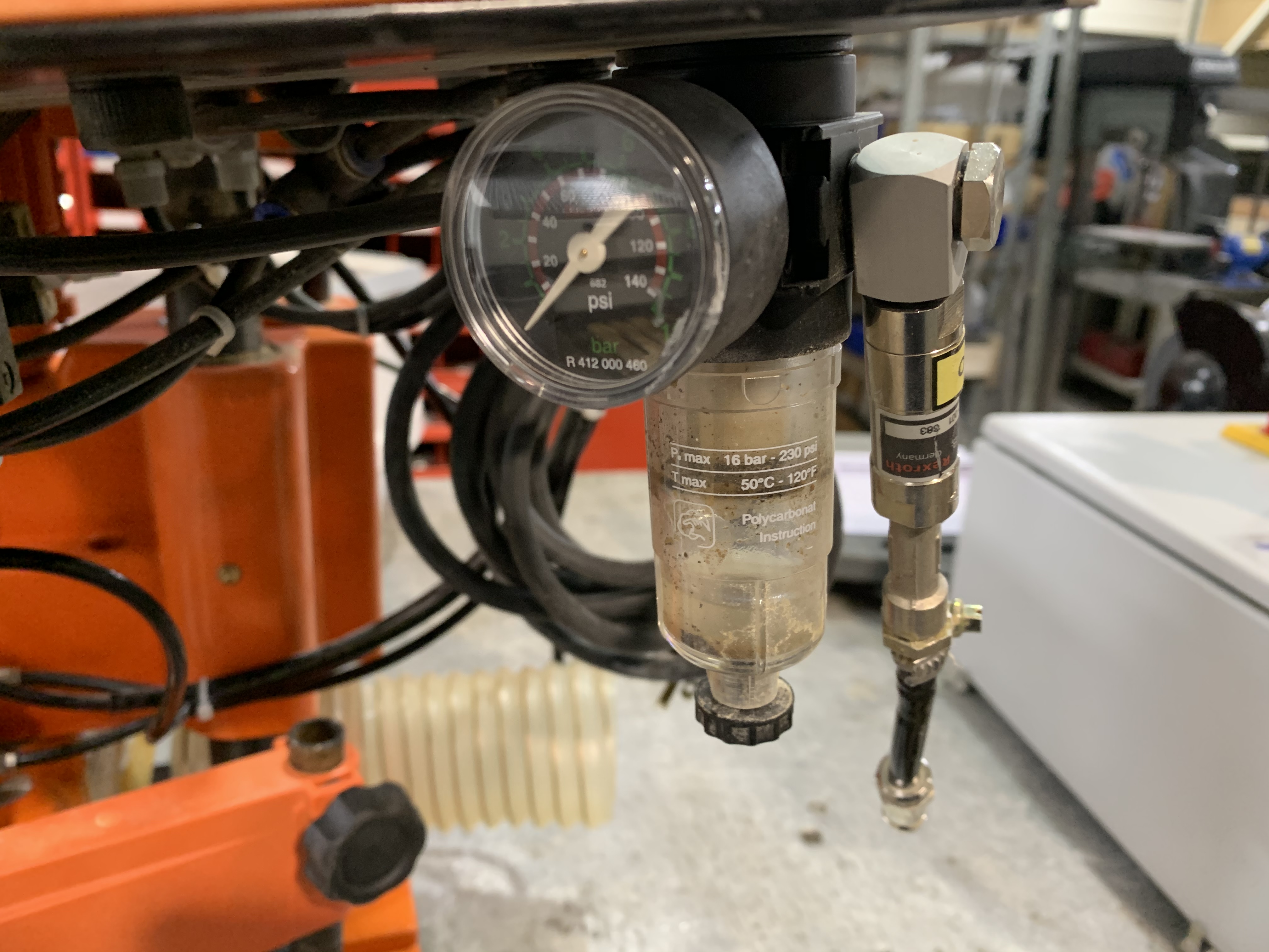 Used 2006 Blum Minipress CA Hinge machine drilling