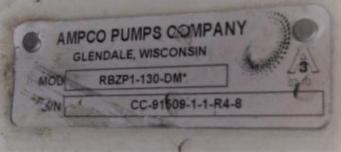 Used Pump, Positive, Ampco, S/st, Mdl RBZP1-130-DM, 2" In/Out #S744204