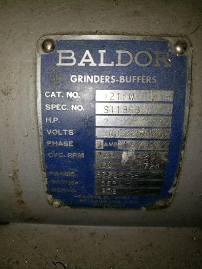 Used 12" Baldor 1215W Double End Pedestal Grinder buffer