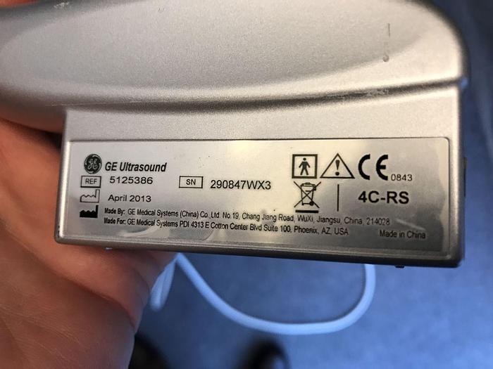 Used For Sale GE 4C-RS OB / GYN - Vascular Ultrasound