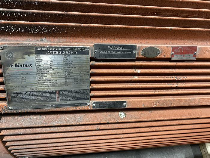Used 1000 HP A$D INDUCTION MOTOR ADJUSTABLE SPEED 1790 RPM