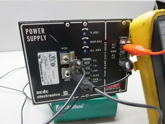 Used ACDC Electronics, RS2N60, DC Power Supply, In: 120 Vac, 50/60 Hz, Out: 2 Vdc @ 6