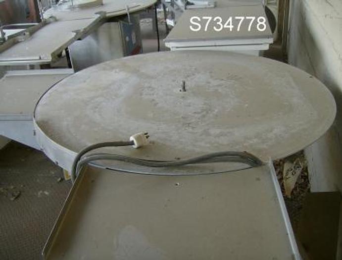 Used Table, Accumulation, 48" Dia, Alum, 1/4 HP, Cozzoli #S734778