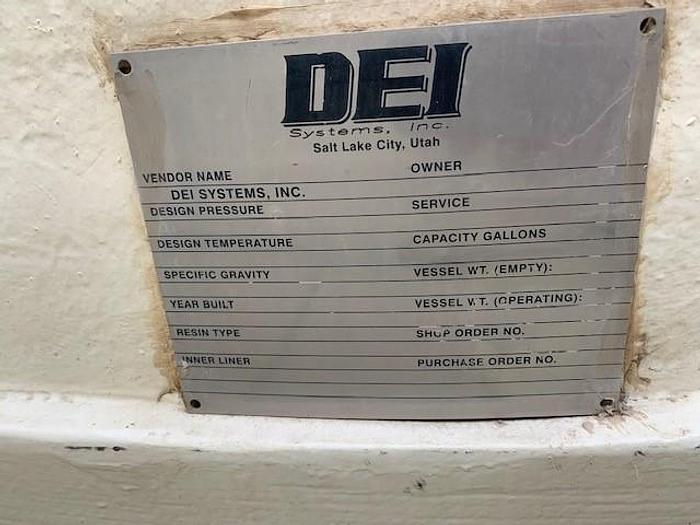 Used 2003 DEI Systems 12,300 Gallon Fiberglass Storage Tanks