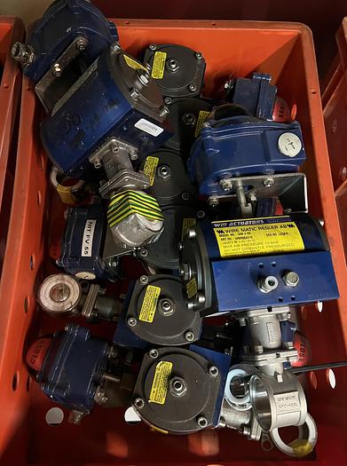Used WM 8 SR actuator with stainless steel ball valve, type S69-ISO and position monitoring switch, type ITS-100