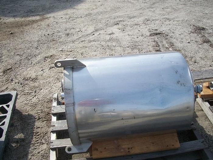 Used Used approximately 50 gallon vertical 316L stainless steel tank