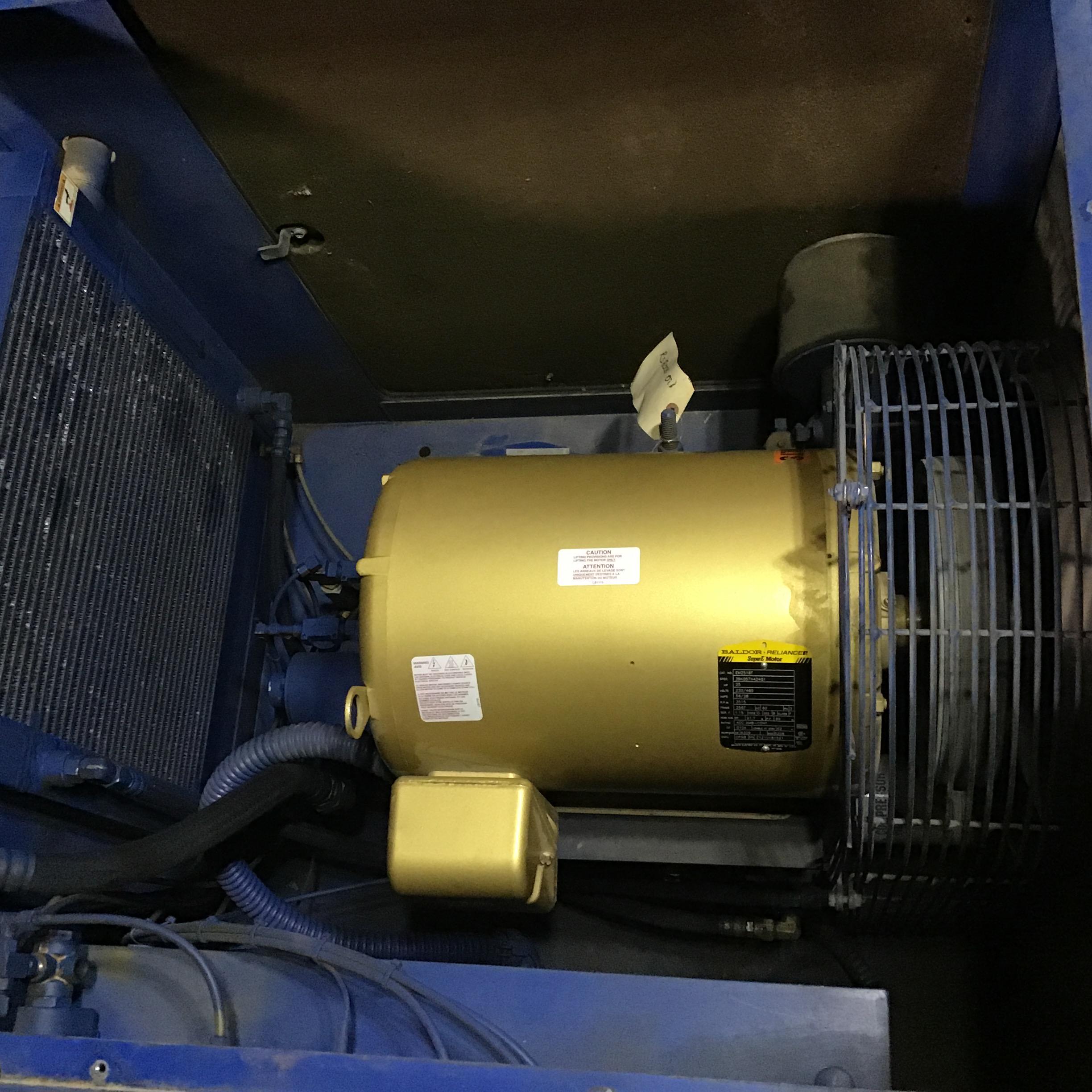 Used 25 HP Quincy Rotary Screw Air Compressor