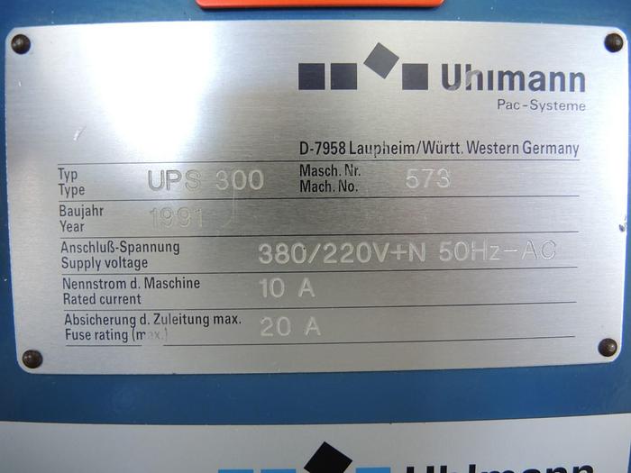 Used Uhlmann UPS 300 Blister Packer