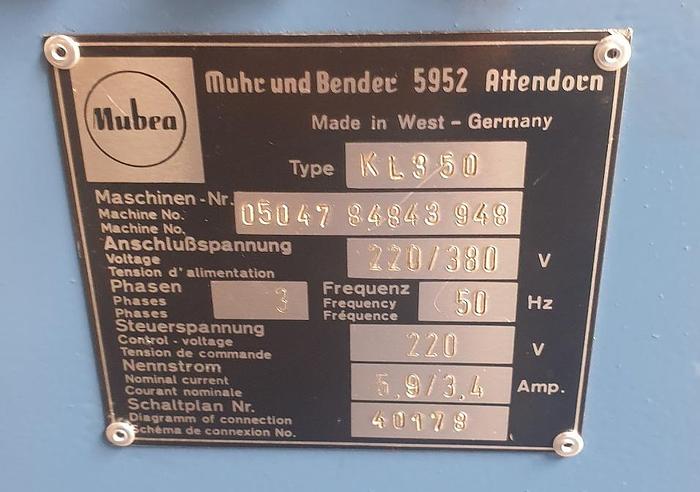 Gebraucht Lochstanze Mubea KL 350