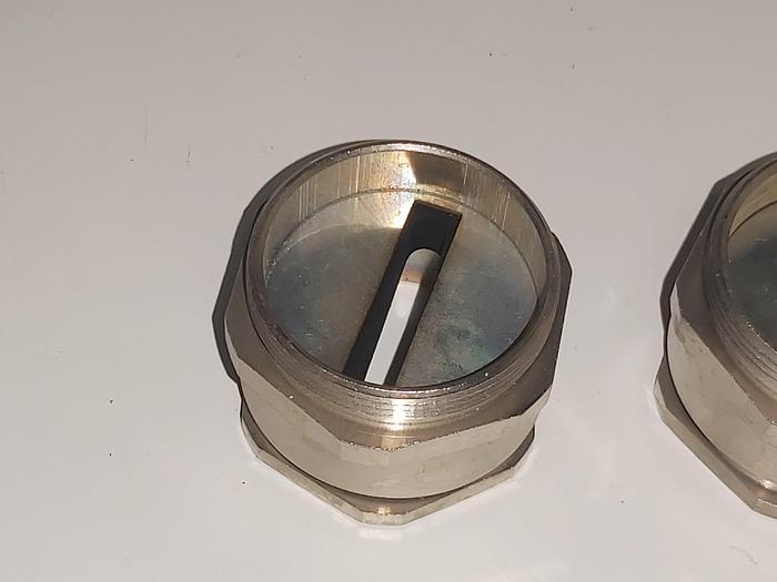 5 Stück Flachkabelverschraubung, MS vernickelt, PG36, 7x38mm, Lütze neuwertig