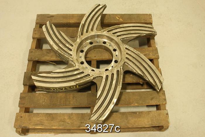 Unused Voith Brute Pulper Rotor, 35" Diameter, 6 Vane, 7.5" Inner Diameter #34827