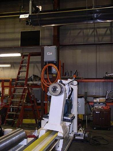 Used 125" (3.1M) WIDE  x 72"  (1.8M ) DIAMETER CAMERON SMP SHAFTLESS FLOOR PICK UP UNWIND STAND