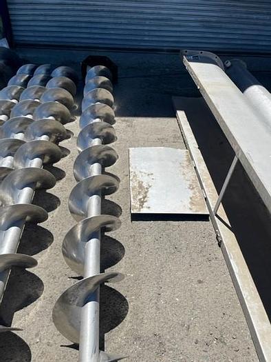 Used 12' Long x 12" Diameter Stainless Steel Auger Screw