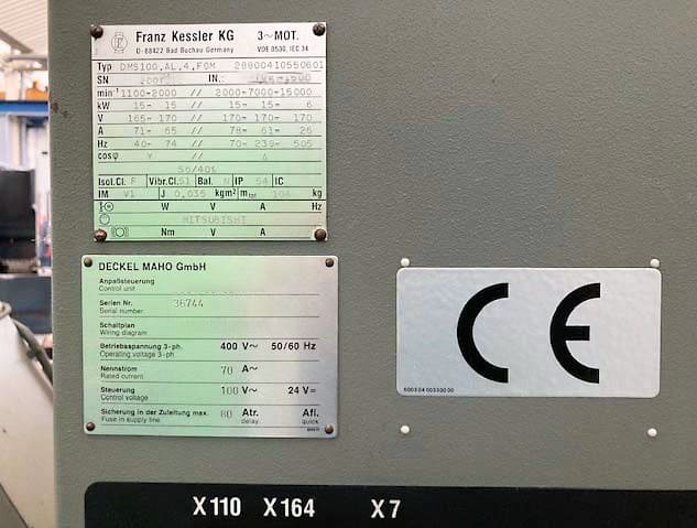 Used Deckel Maho DMC 100 V - Vertical Machining centres - 1996