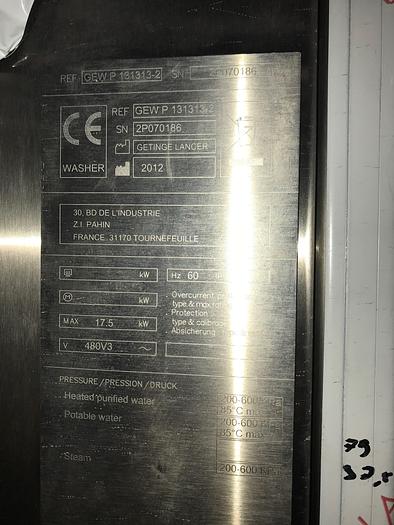 Unused Getinge Sterilizer/Parts Washer cGMP