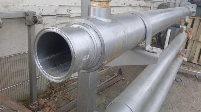 Used Heat Exchanger, Tube-in-tube, 4" X 9'10", 316 S/st, Jkt #L743694