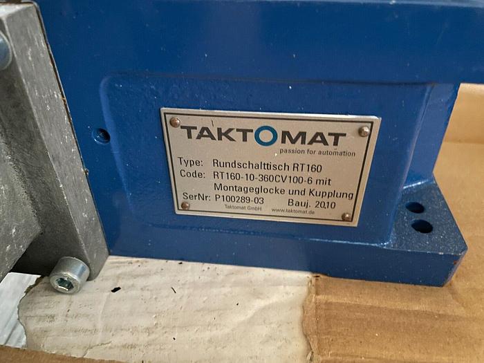 Used Taktomat RT 160 , rotary indexing table with Mitsubishi servo motor HF-KP73E2-S1