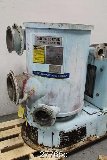 Used Bird 400 Bird 400 Pressure Screen, Stainless Steel Body And Lid, 75 Psi, 1300 Rpm #27765