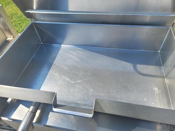 Used CLEVELAND RANGE #SGL40TR, 40 GAL. NAT. GAS BRAISING PAN AUTO TILTING SKILLET w/ 2" TANGENT DRAW OFF VALVE (#849C)