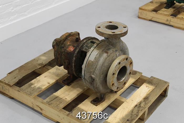 Used Goulds 3196 3x4x10 Pump, Stainless Steel Casing #43756