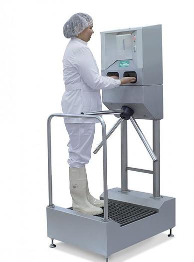 Roser Model 29796 Hand Sanitizer with Access Control and Shoe Disinfection