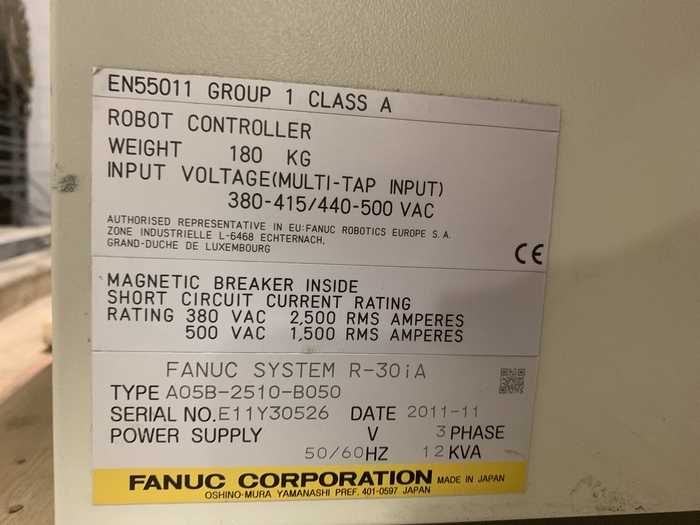 Used FANUC R2000iB/125L 6 AXIS CNC ROBOT WITH R30iA CONTROLLER