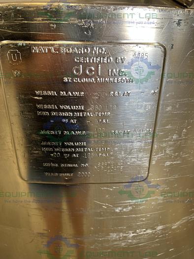Used DCI  300 Liter Stainless Steel Jacketed Mixing Tank w/ PharMix Agitator