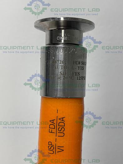 Used Saint Gobain HOSSMP-16 Pure Fit 96" Hose w/ 1" Sanitary Fitting 125PSI at 20°C