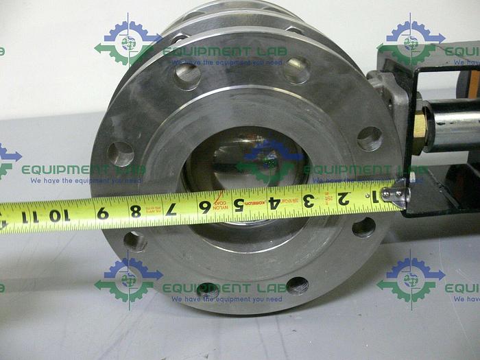 Used Flowserve  Series 39 120PSI Pneumatic Actuator + Position Monitor & 4" Ball Valve