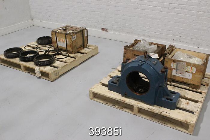 Used 1 Lot of Beloit MR-48 Spare Parts, Timken H9 Bearings, SKF SAF48KA-17U Housing and Taconite Seal Rings #39385
