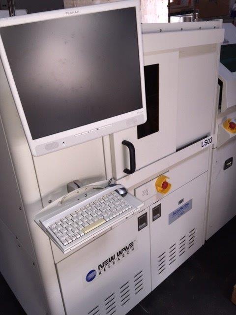 Used Newwave Research Accuscribe 2150 Laser Scribe System - Auto production model
