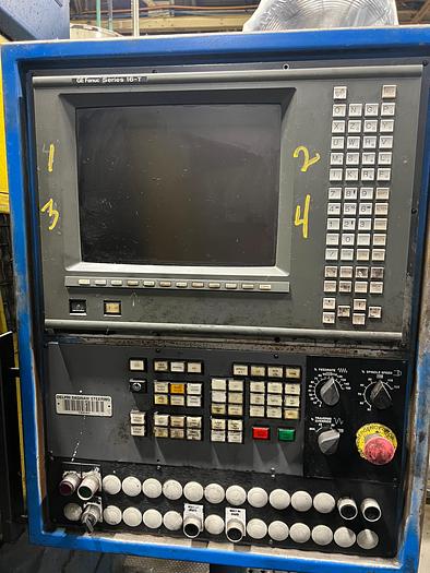 Used SAGINAW MACHINE SYSTEMS AC450MD-2 TWIN SPINDLE VERTICAL CNC LATHE