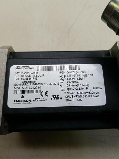 Used Emerson Control Techniques 067UDA600BACRA