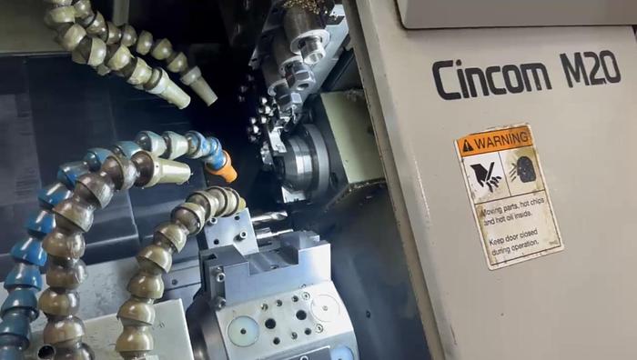 Used 1996 Citizen CINCOM M20 Swiss CNC Lathe with BarFeeder