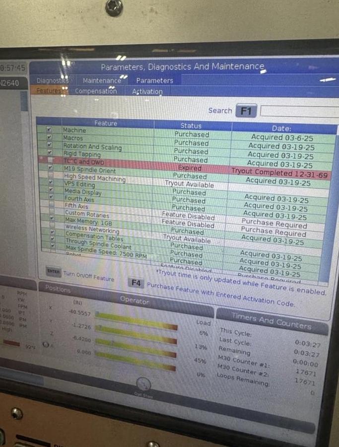 Used 2019 HAAS VF-6/50 Vertical Machining Center