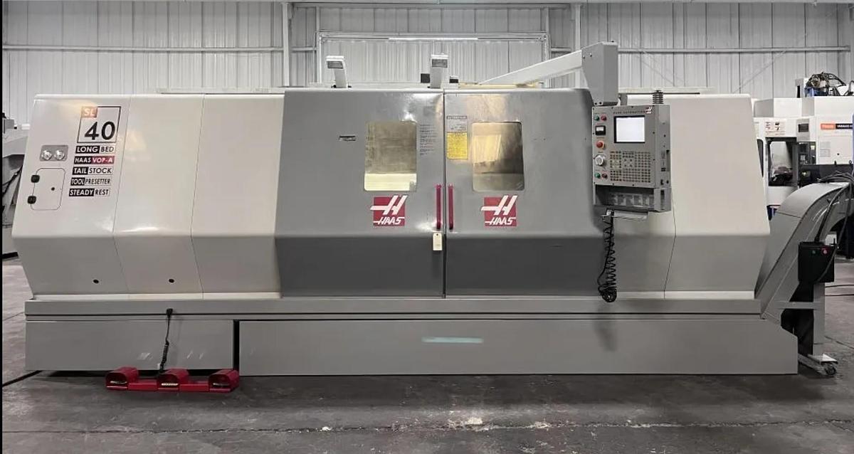 Used 2003 HAAS SL-40L Long Beed 4" Bar Capicty CNC Lathe