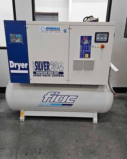 Used 2017 Werther Silver 20 Encapsulated Rotary Screw Air Compressor