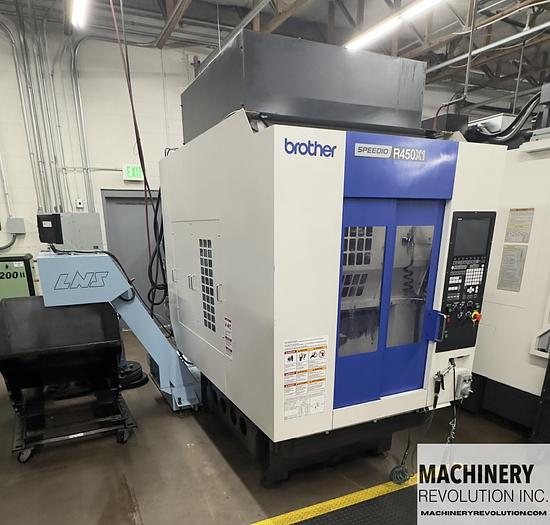 Used 2015 Brother Speedio R 450 X1 4-Axis Vertical Machining Center with Pallet Changer / TSC / Probing / Rotary Table