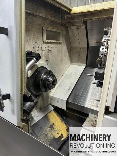 Used 2018 OKUMA Genos L 400 CNC Lathe with TailStock / Automatic Tool Presetter