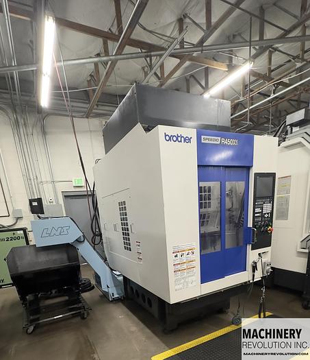 Used 2015 Brother Speedio R 450 X1 4-Axis Vertical Machining Center with Pallet Changer / TSC / Probing / Rotary Table