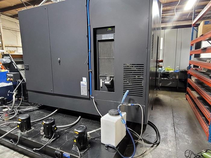 Used 2020 HYUNDAI WIA HS5000i 500mm 4-Axis Horizontal Machining Center 12 Station Pallet Pool