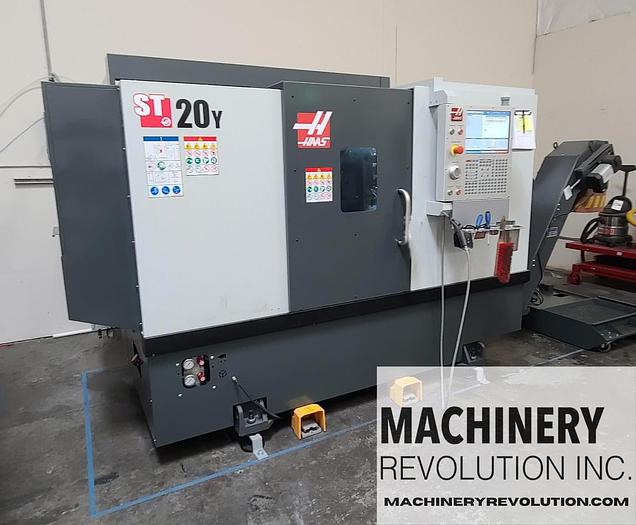 Used 2021 HAAS ST-20Y CNC Lathe with Sub Spindle / Live Tooling / Y-Axis / Tool PreSetter CNC Turning Center ***282 Hours***