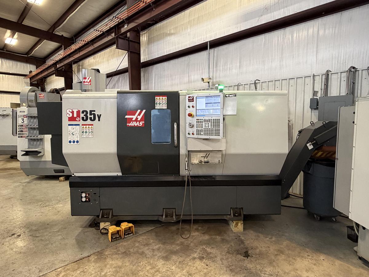 Used 2019 HAAS ST-35Y CNC Lathe with Live Tooling Only 719 Power On Hours