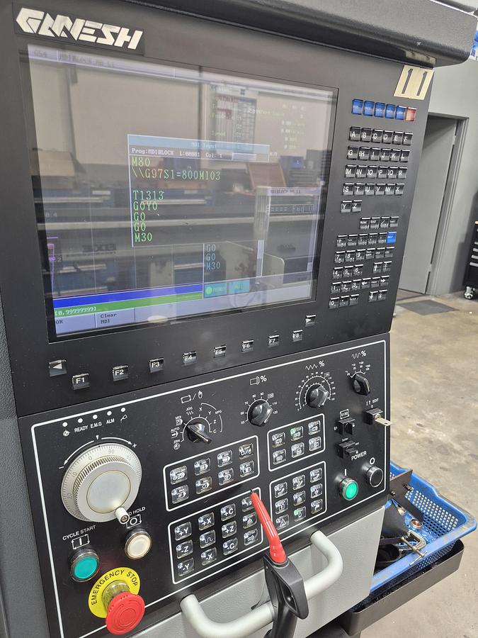 Used 2014 Ganesh CYCLONE 32 CS 7-Axis Swiss Turning Center with Edge Patriot Bar Feeder