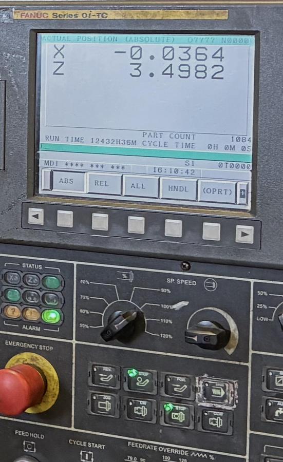 Used 2004 YAMA SEIKI GS-460L 8" Spindle Bore CNC Lathe with Steady Rest