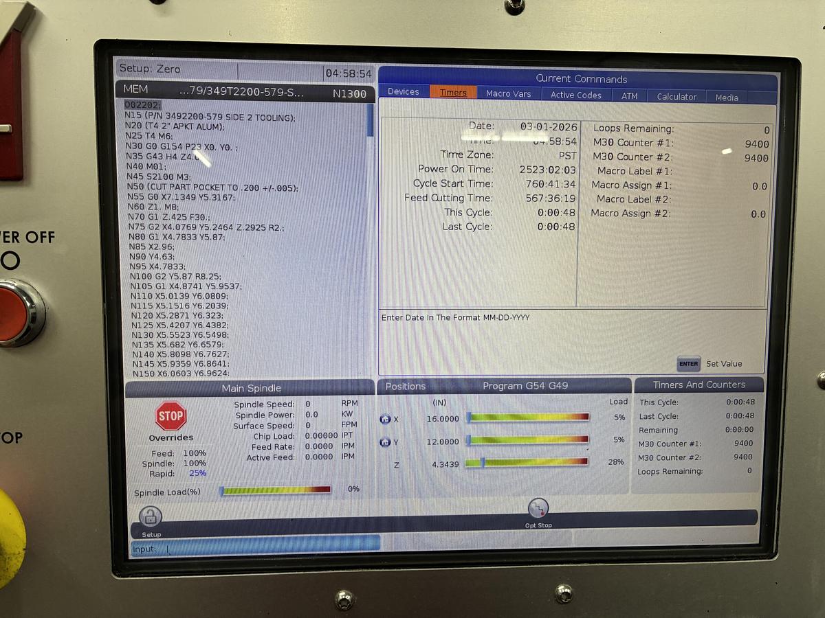 Used 2019 HAAS Mini Mill Like Brand New Only 567 Feed Cutting Hours