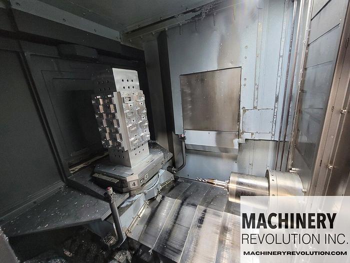 Used 2020 HYUNDAI WIA HS5000i 500mm 4-Axis Horizontal Machining Center 12 Station Pallet Pool