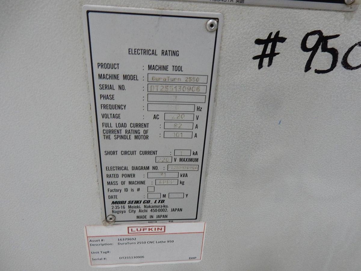 Used 2013 Mori Seiki DuraTurn 2550 CNC Turning Center