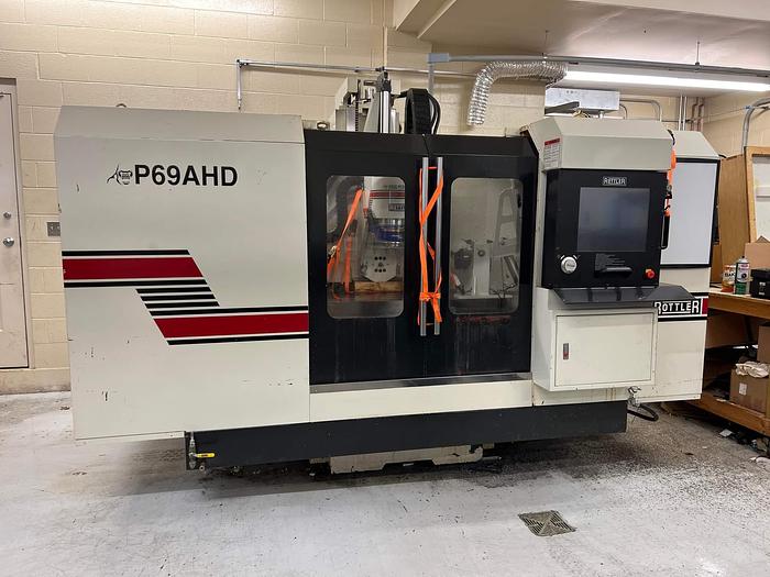Used 2016 ROTTLER P69AHD 5-AXIS CNC CYLINDER HEAD PORTING MACHINE VERTICAL MACHINING CENTER