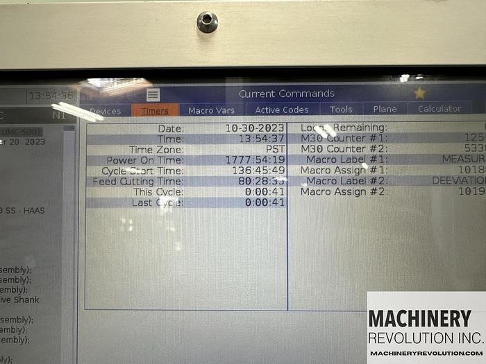 Used 2022 HAAS UMC-500SS Pallet Pool 5-Axis 12,000 RPM Spindle CNC Vertical Machining Center ***Like New 80 Cutting Hours***